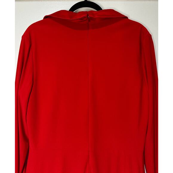 Ieena for Mac Duggal Long Sleeve Blazer Formal Dress Red #27362 Size 12 NWT - Picture 12 of 16